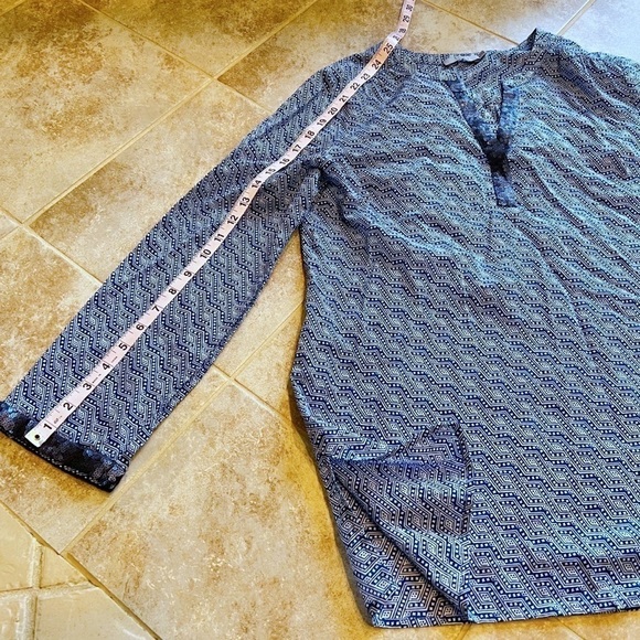 🆕 Anthropologie Dalia lightweight cotton sequin trim tunic top medium bl… - Picture 4 of 9